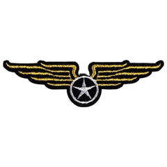 Aviator Wings Patch – Airforce Star Iron-On Emblem