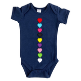 Hartje Strijk Embleem Patch Applicatie Groen Small √ samen met alle andere kleur varianten op een baby romper