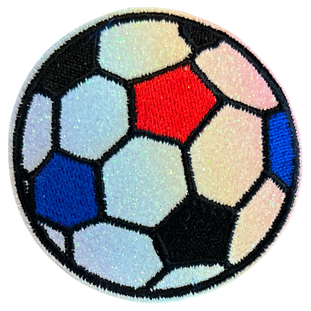 Voetbal Glitter Strijk Patch