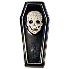 Grafkist Emaille Pin Met Skull Afbeelding