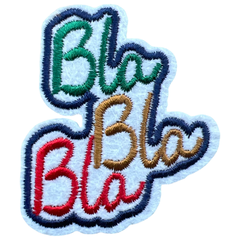 Bla Bla Bla Comic Style Tekst Strijk Embleem Patch