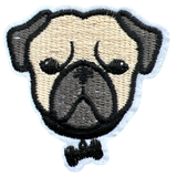 Mops Hond Honden Strijk Embleem Patch