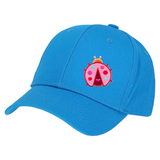 Lieveheersbeestje Roze Strijk Embleem Patch op een blauwe cap