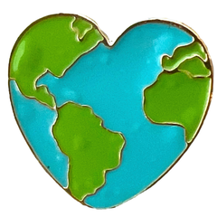 I Love Earth Emaille Pin Planeet Aarde