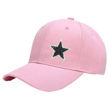 Ster Strijk Embleem Patch Van Strass o peen roze cap