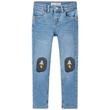 Elleboog Knie Strijk Stukken Patch Set  Denim Raket op een spijkerbroek