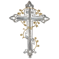 Kruis Cross Strijk Embleem Patch Zilver
