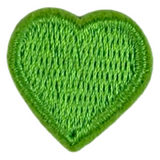 Hartje Strijk Embleem Patch Applicatie Groen Small