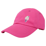 IJsje Hoorntje IJs Glitter Paillette Strijk Patch Applicatie op een roze cap