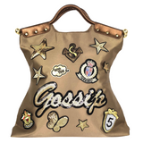 Golden Gossip Fashion Paillette Star Patch Set 12 stuks op een goudkleurige tas