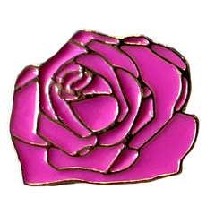 Roos Emaille Pin Rose Lila Rose