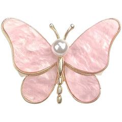 Vlinder Broche Sierspeld Paarlemoer Roze