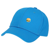 Cheeseburger Pin op een blauwe cap