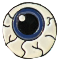 Oog Bal Emaille Pin Met Blauwe Iris