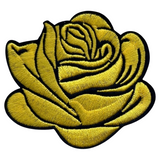 Roos Rozen Bloem Bloemen Strijk Embleem Patch Goudgeel