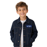 Nasa Tekst Embleem Strijk Patch Blauw Wit