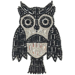 Uil Strass Strijk Embleem Patch