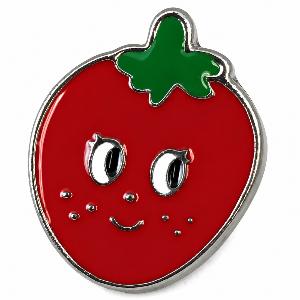 Aardbei Tomaat Ogen Emaille Pin