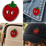 Aardbei Tomaat Ogen Emaille Pin