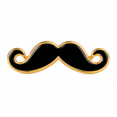 Snor Krulsnor Moustache Emaille Pin