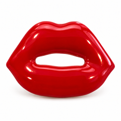 Mond Emaille Pin Rood