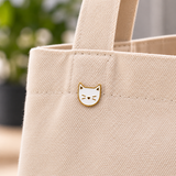 Poes Kat Wit Emaille Pin