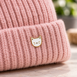 Poes Kat Wit Emaille Pin