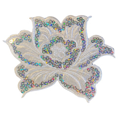 Roos Rozen Paillette Strijk Embleem Patch
