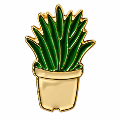 Cactus Vetplant Bloempot Emaille Pin