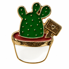 Cactus Woestijn Plant Emaille Pin