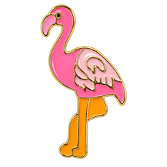 Flamingo Emaille Pin Lichtroze