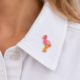Flamingo Emaille Pin Lichtroze