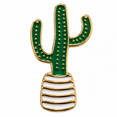 Cactus Emaille Pin In Pot