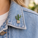 Cactus Emaille Pin In Pot