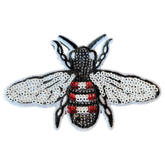 Bij Bijen Paillette Strijk Embleem Patch