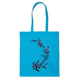 Pruimen Bloesem Tak Strijk Embleem Patch Blauw