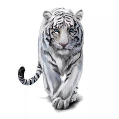 Tijger Strijk Applicatie Wit Large