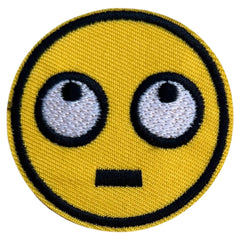 Emoji Smiley Strijk Embleem Patch Verbaasd