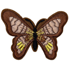 Vlinder Beige Bruin Geel Strijk Applicatie Embleem Patch