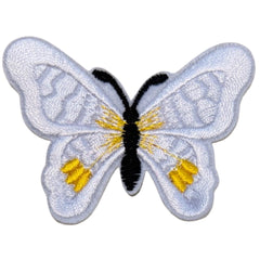 Vlinder Wit Strijk Applicatie Embleem Patch