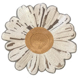 XXL paillette margriet madelief strijkpatch met bloemdesign