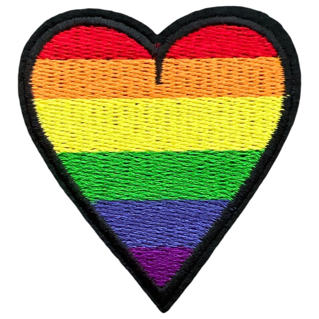 Regenboog Hart Strijk Embleem Patch