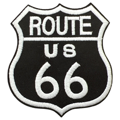 Strijk Patch Route 66 Schild – Iron-On Embleem