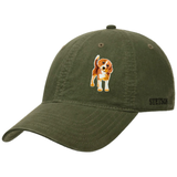 Beagle Hond Strijk Embleem Patch op een groene cap
