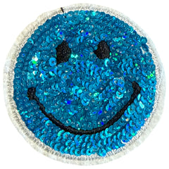 Smiley Strijkpatch Glitter Pailletten Strijkapplicatie