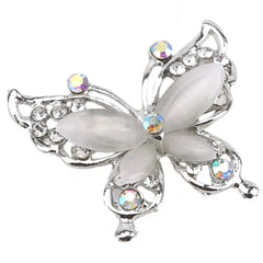 Broche Sierspeld Vlinder Paarlemoer Zilver