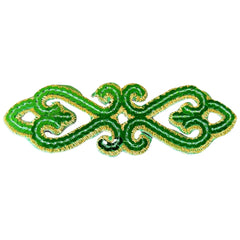 Tribal Paillette Groen Cosplay Sequins Strijk Embleem Patch