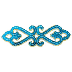 Tribal Paillette Lichtblauw Cosplay Sequins Strijk Embleem Patch