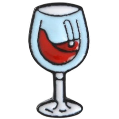 Glas Wijn Emaille Pin