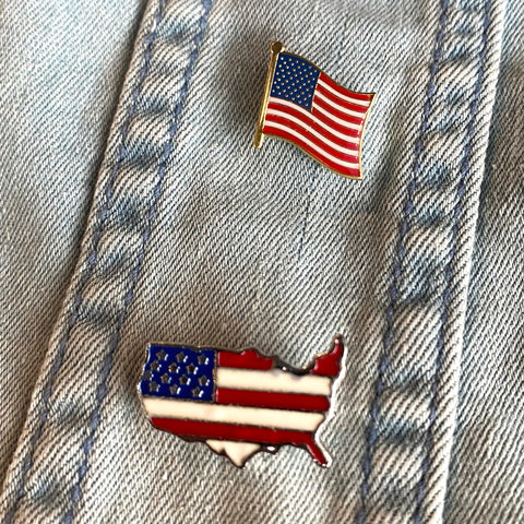 Vietnam and U.S. Double Waving Crossed Flags Friendship Lapel Pin - Made in USA Vietnam and U.S. Double Waving Crossed Flags Friendship Lapel Pin - Made in USA
